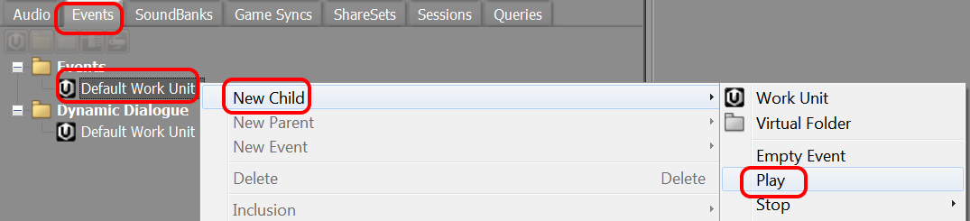Creating a play event