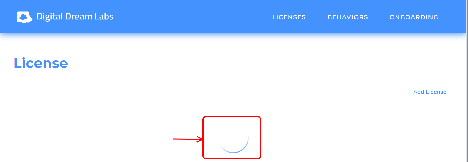 Swirling blue waiter